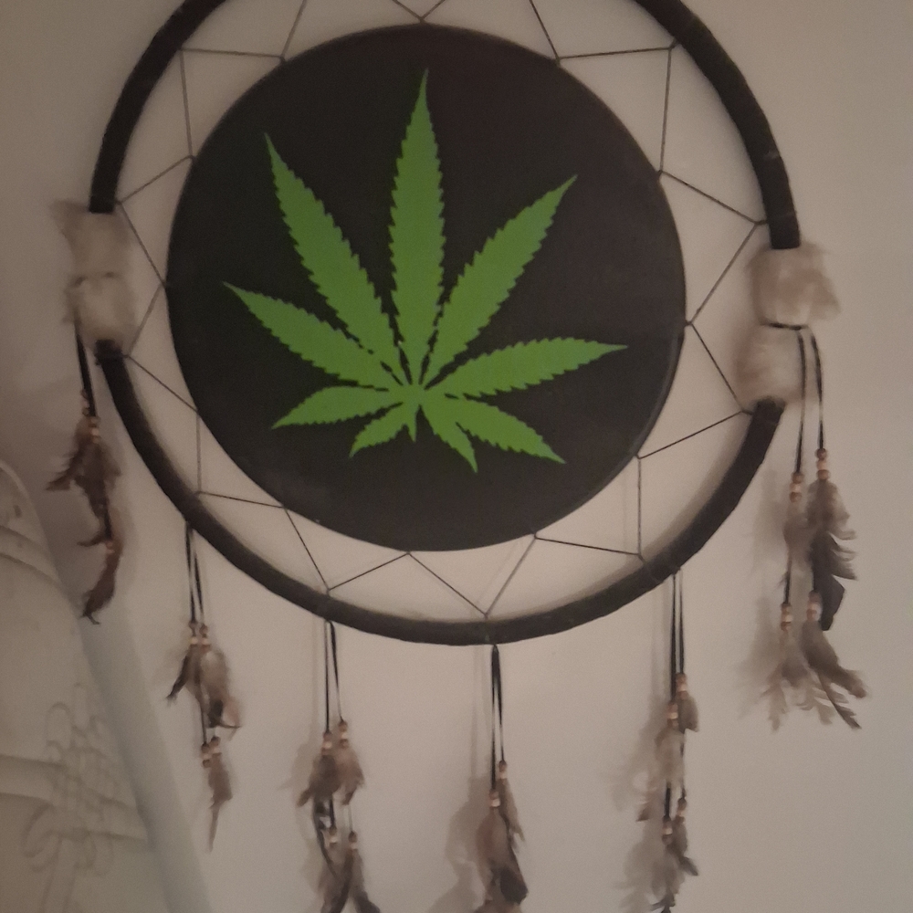 Green Leaf Dreamcatcher Wall Decor